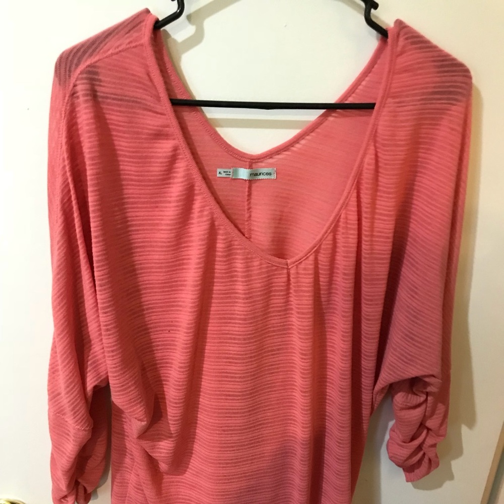 Maurice coral blouse